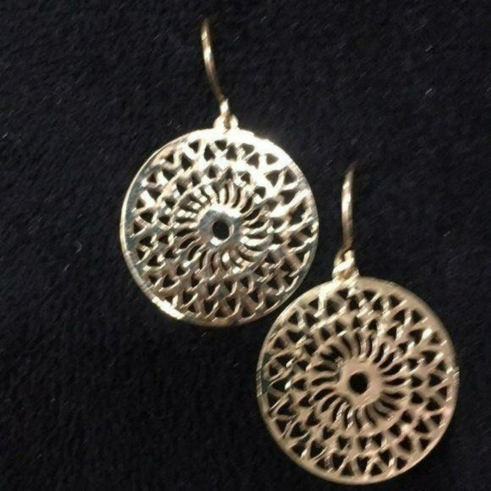 Silver Mandala Earrings Asian mandala earring